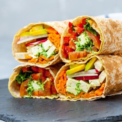 Halloumi Salad in Wrap