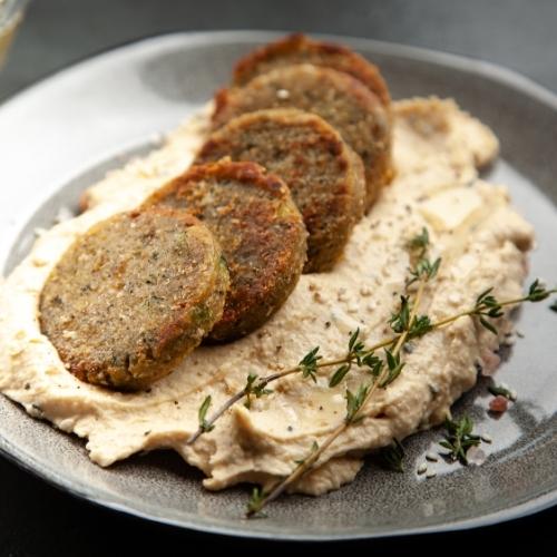Falafel Pitta Salad and Humus